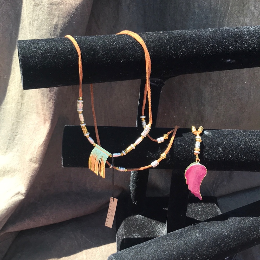 Elise. M. Taj Mahal Double Layer  Agate necklace